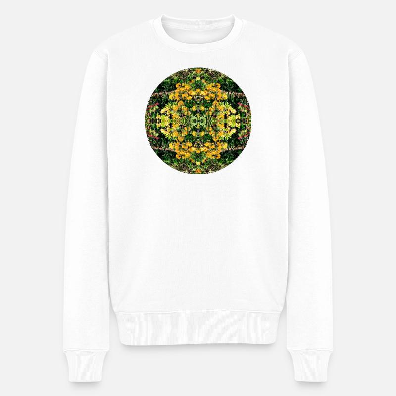 Nature Mandala Spring à Dennenlohe - Pull Premium bio Homme - blanc