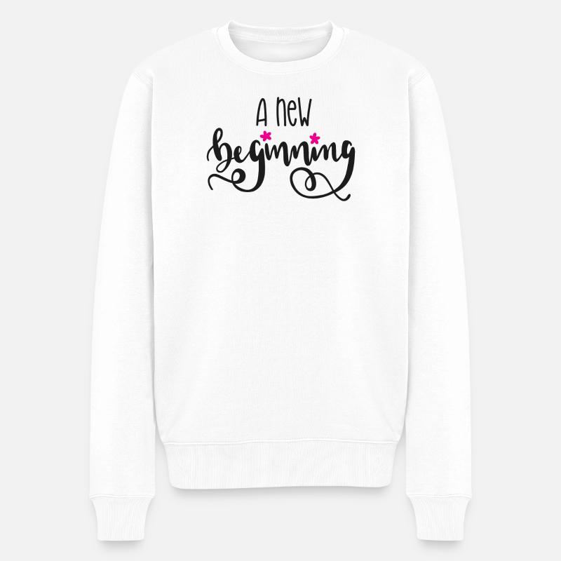 Ein neuer Anfang - Männer Premium Bio Pullover - Weiß