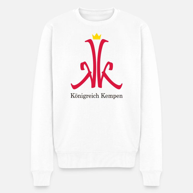 KK - Königreich Kempen - Männer Premium Bio Pullover - Weiß