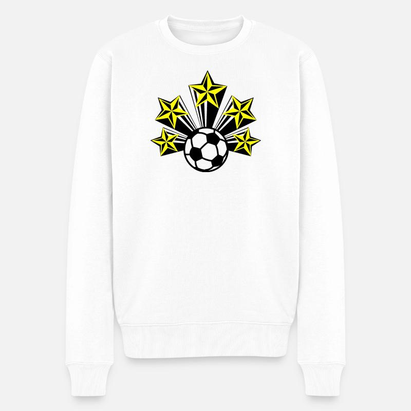 Fußball mit Stars - Männer Premium Bio Pullover - Weiß