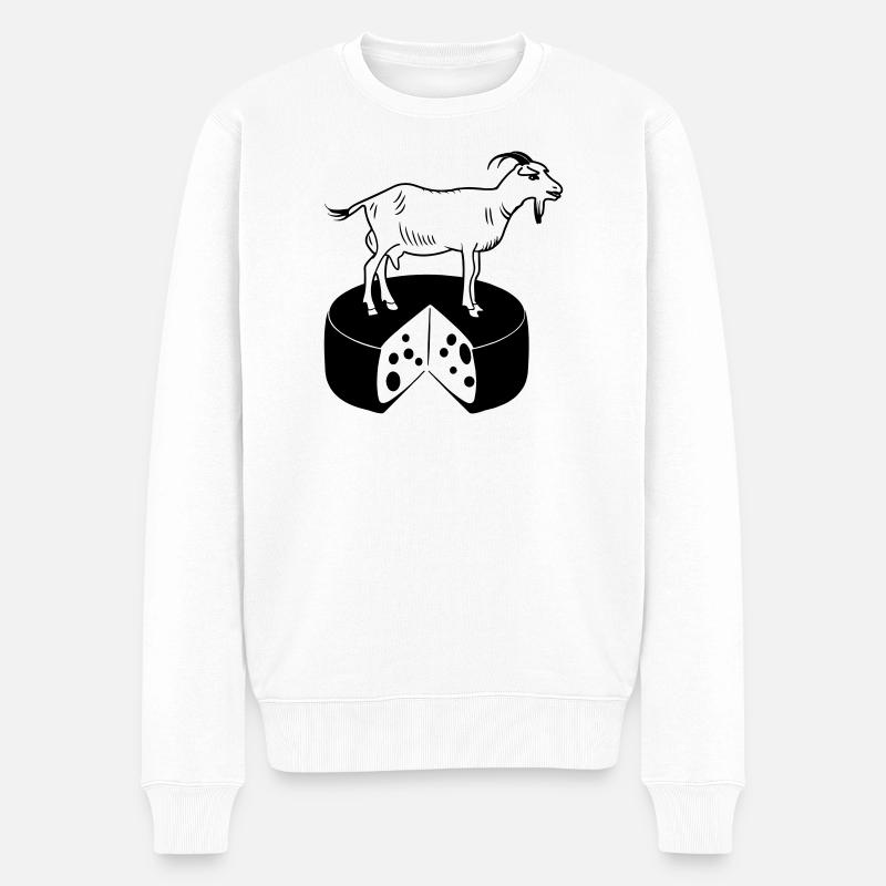 Chèvre sur fromage - Pull Premium bio Homme - blanc