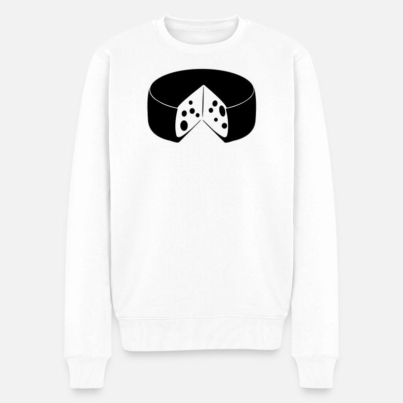 Fromage avec découpe - Pull Premium bio Homme - blanc
