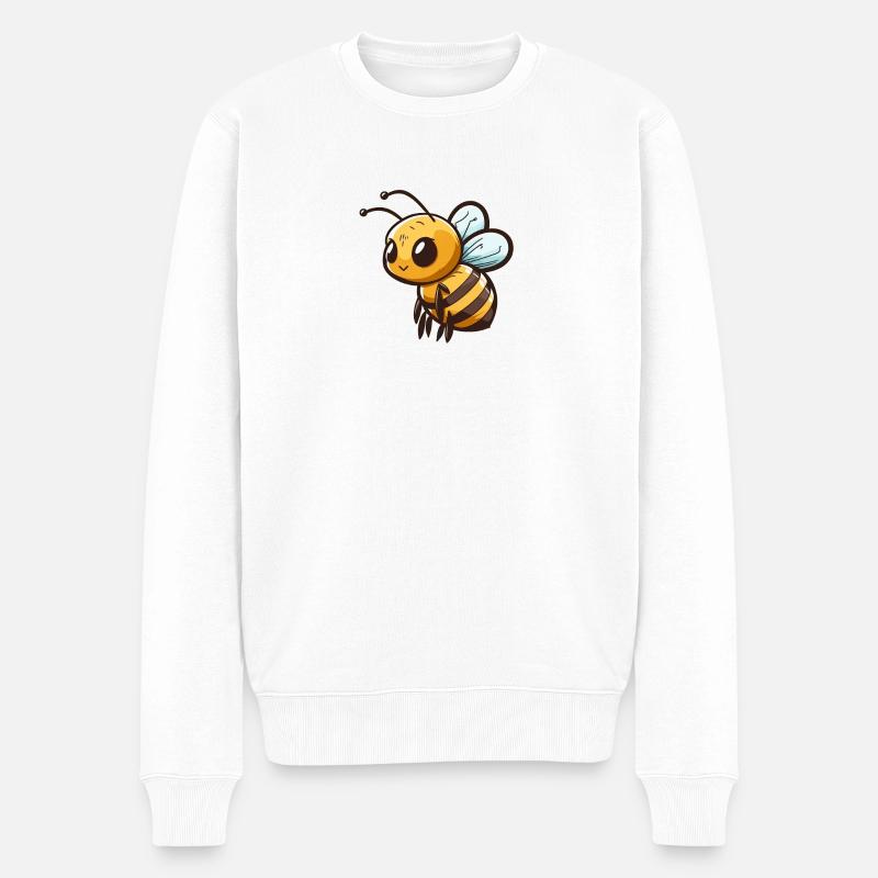 Abeille comique mignonne - Pull Premium bio Homme - blanc