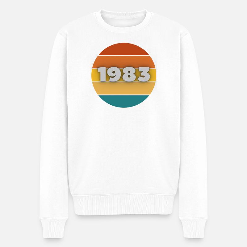 anniversaire 40 ans, 40 ans, vintage - Pull Premium bio Homme - blanc