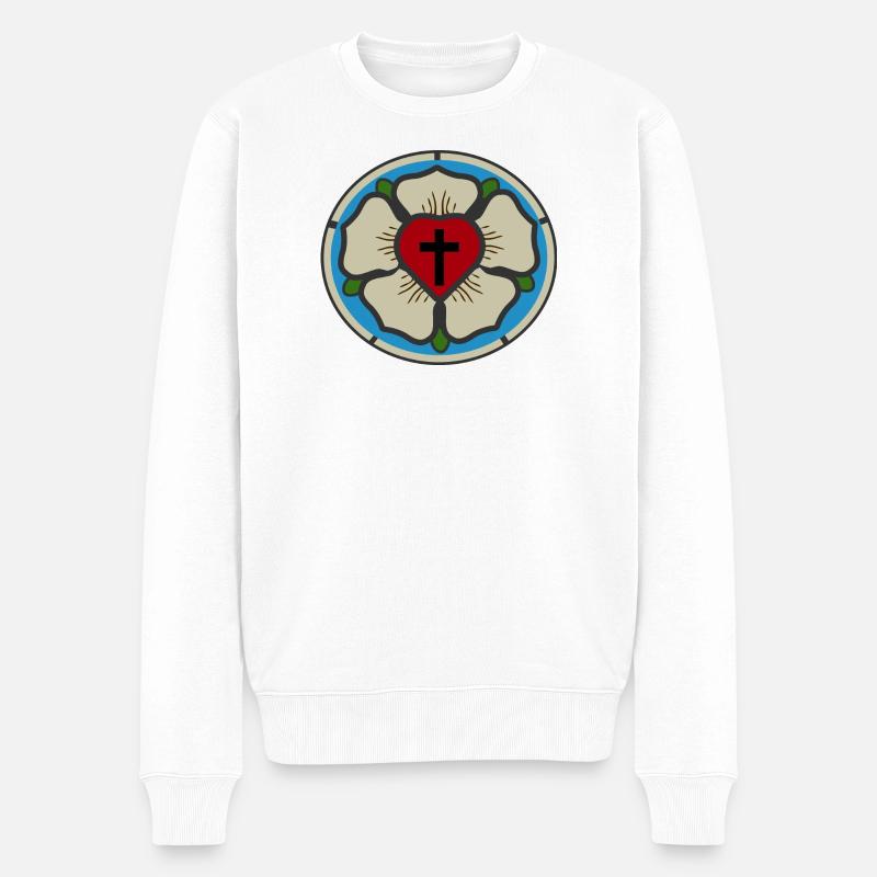 Martin Luther Rose - Pull Premium bio Homme - blanc