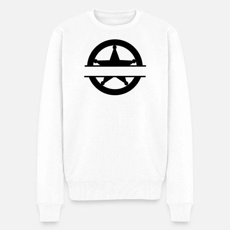 Étoile Marshall en cercle - Pull Premium bio Homme - blanc