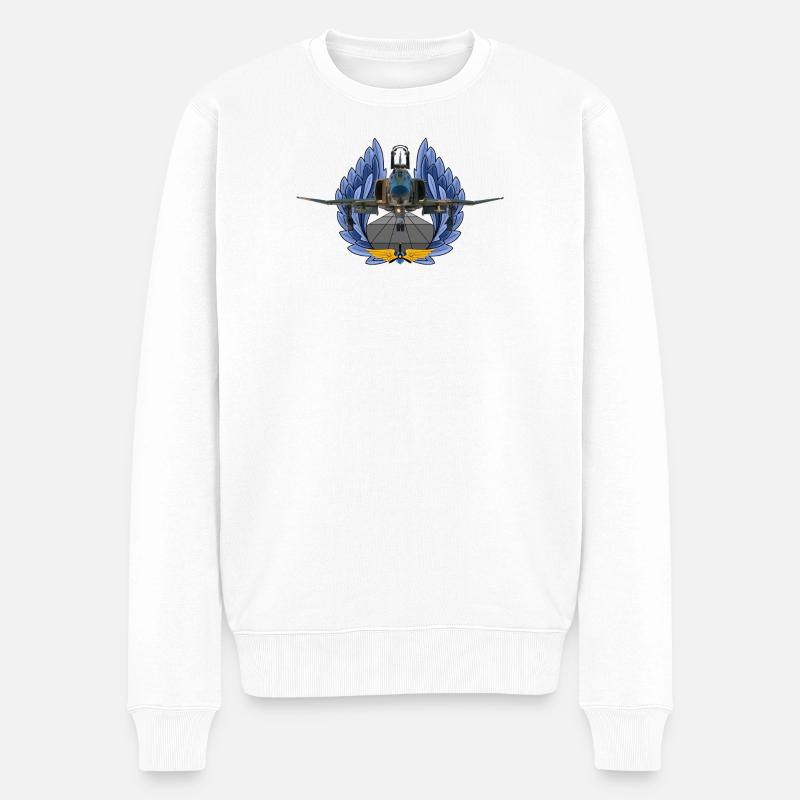 F-4 - Männer Premium Bio Pullover - Weiß