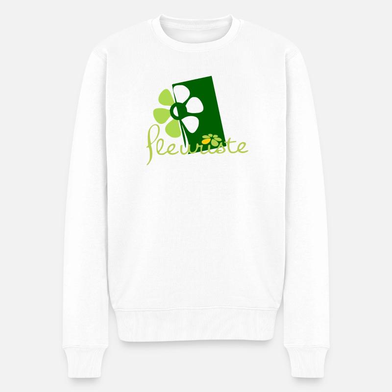 Blumenhändler - Männer Premium Bio Pullover - Weiß