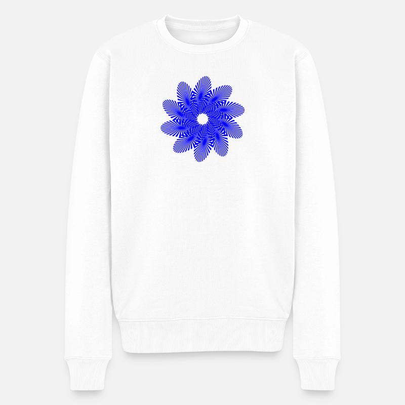 Mandala | Sonnenstrahlen | Muster - Männer Premium Bio Pullover - Weiß