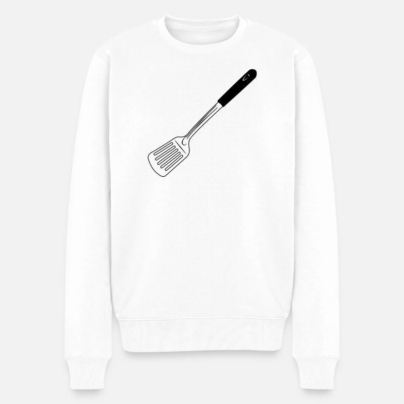 Küchenutensilien Backschaufel - Männer Premium Bio Pullover - Weiß