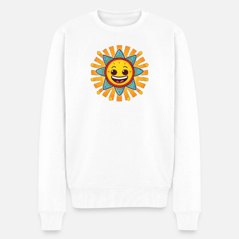 Joyeux soleil - Pull Premium bio Homme - blanc