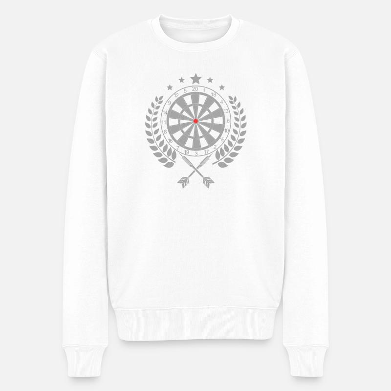Darts - Darts Lover Apparel - Männer Premium Bio Pullover - Weiß