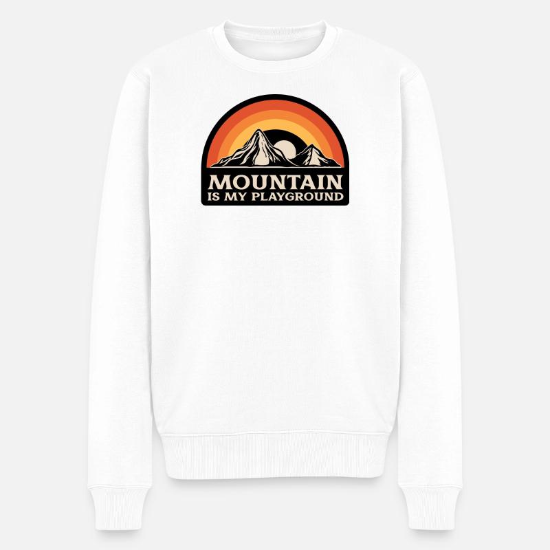 Mountain is my playground - Pull Premium bio Homme - blanc