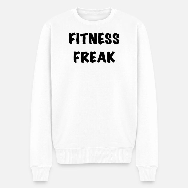 Fitness Freak - Pull Premium bio Homme - blanc