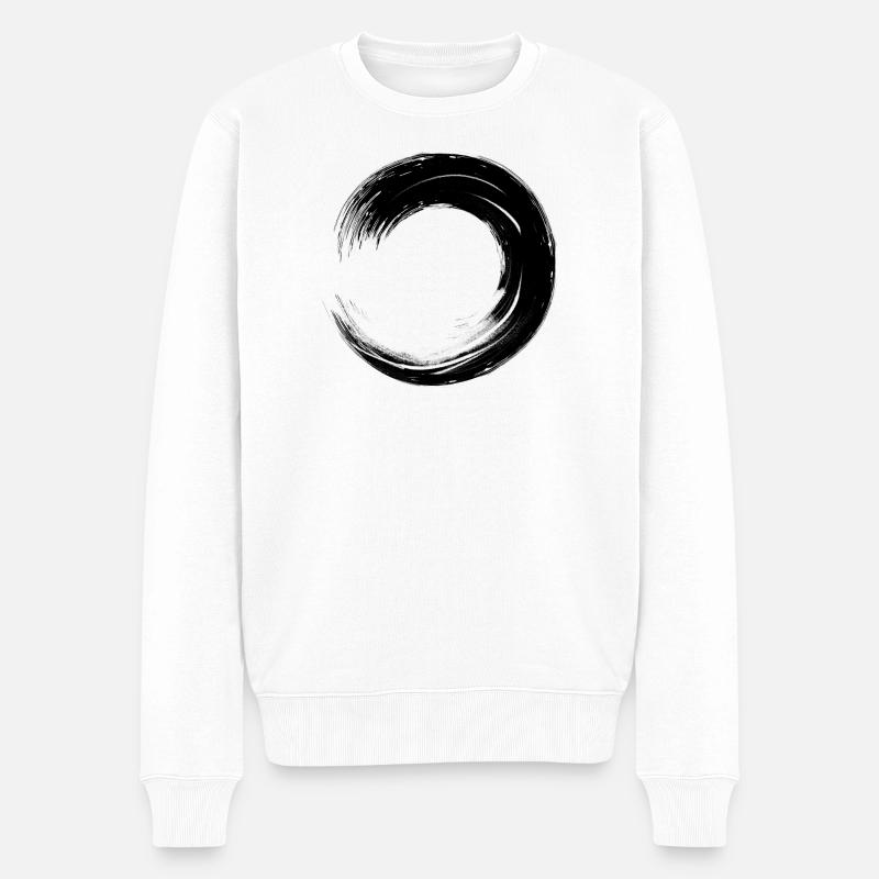 Kreis Kreise - Männer Premium Bio Pullover - Weiß