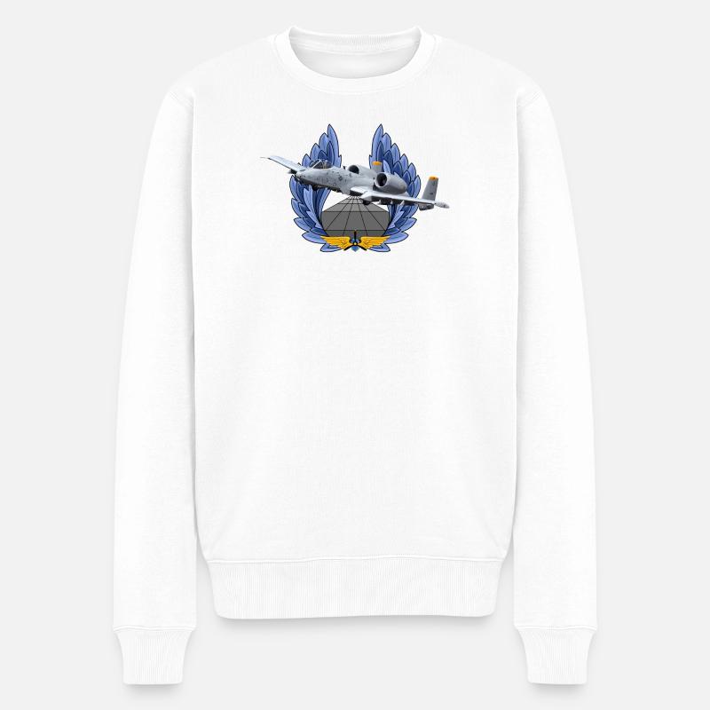 A-10 Thunderbolt - Männer Premium Bio Pullover - Weiß