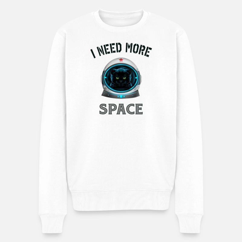 J’ai besoin de plus d’espace chat - Pull Premium bio Homme - blanc