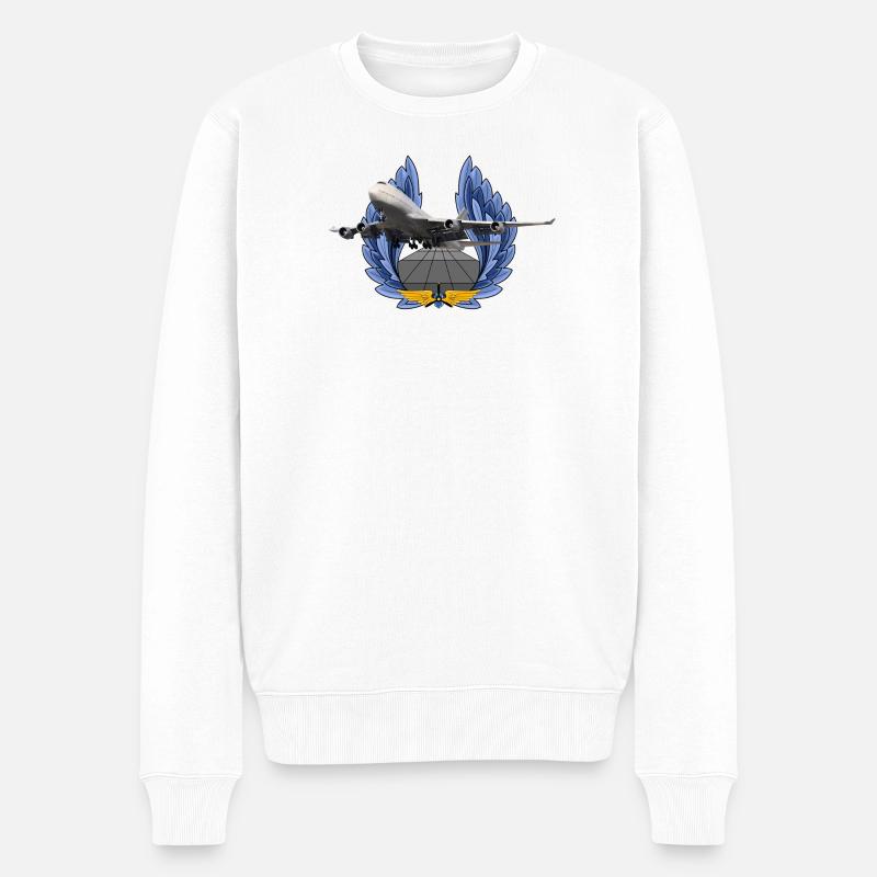 B 747 - Pull Premium bio Homme - blanc