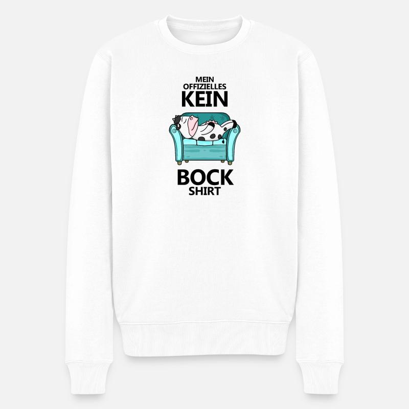 Statement Keine Lust - Männer Premium Bio Pullover - Weiß