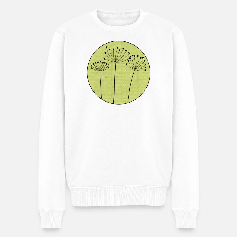 Fleur séchée Minimale - Pull Premium bio Homme - blanc