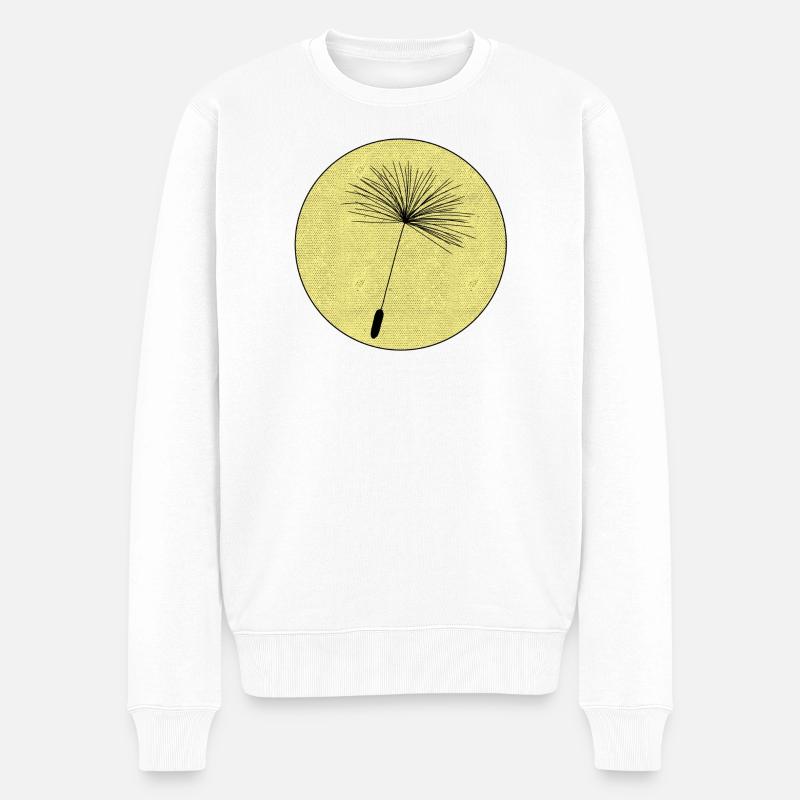 Löwenzahnsamen - Männer Premium Bio Pullover - Weiß