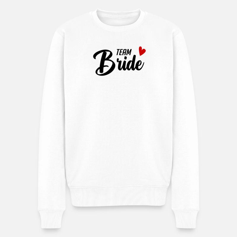 Team Bride Motiv - Männer Premium Bio Pullover - Weiß