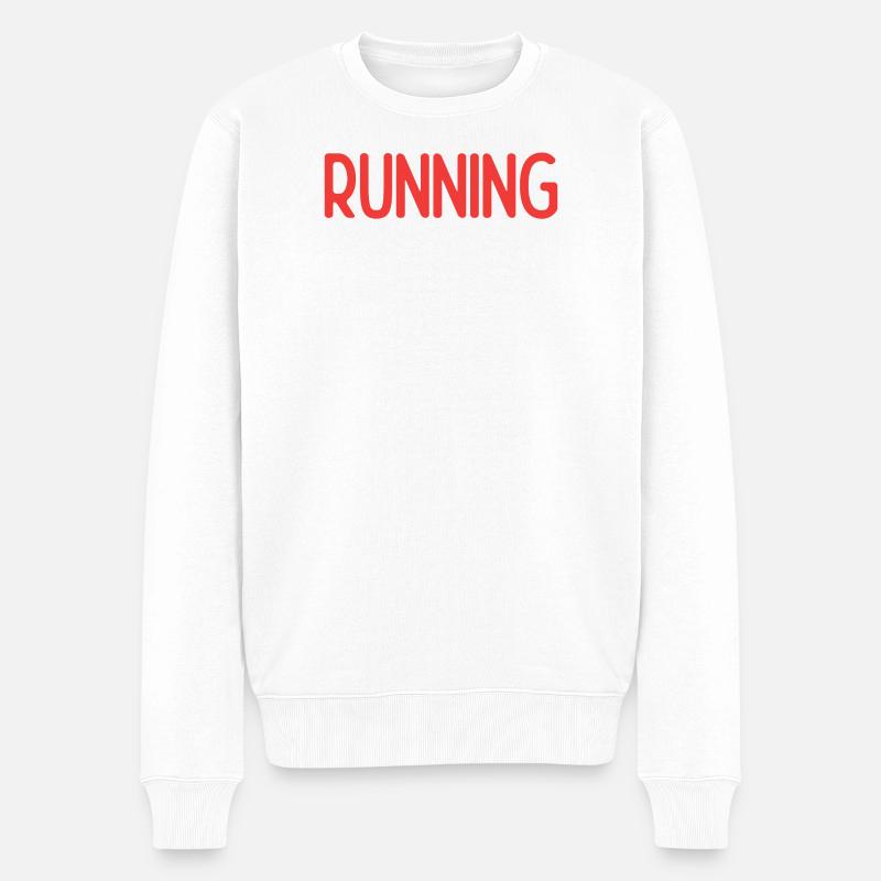 Laufen ist das, was ich tue - Männer Premium Bio Pullover - Weiß