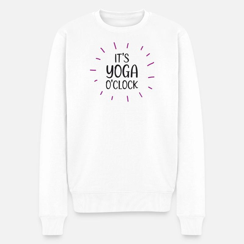 C’est Yoga O’clock - Pull Premium bio Homme - blanc