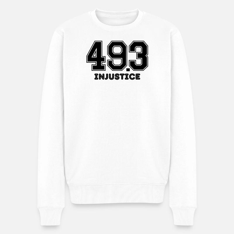 réforme des retraites, Macron, injustice - Pull Premium bio Homme - blanc