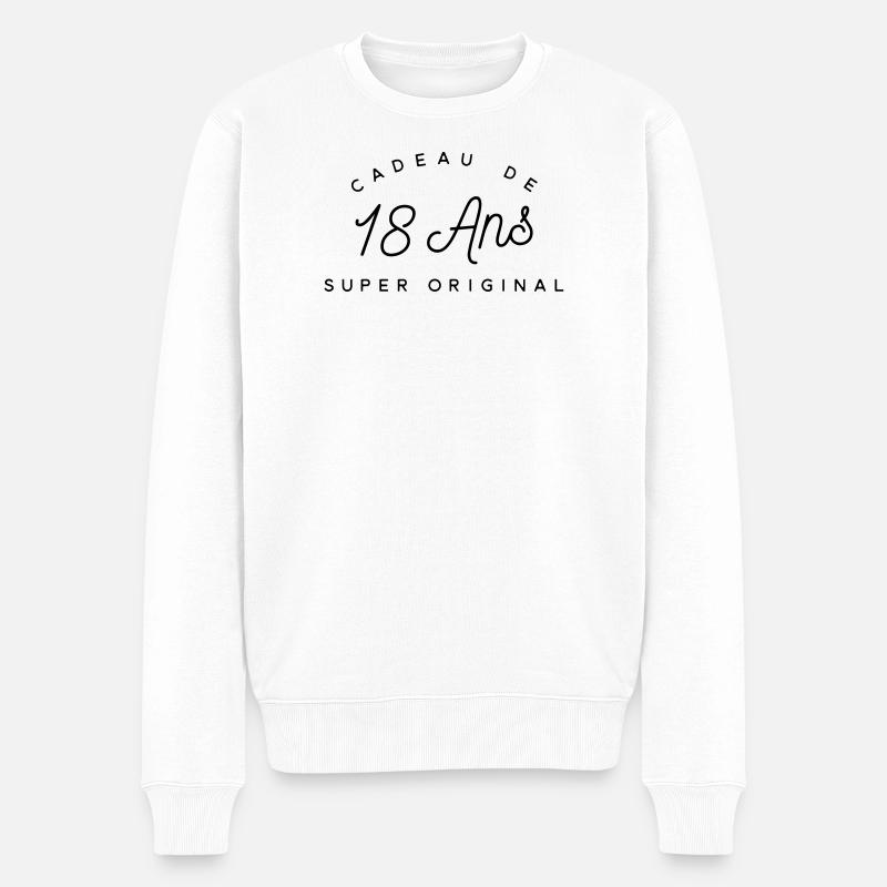 Cadeau 18 ans  - Pull Premium bio Homme - blanc