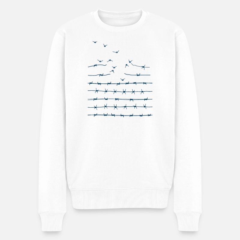 Sich losreißen - Männer Premium Bio Pullover - Weiß
