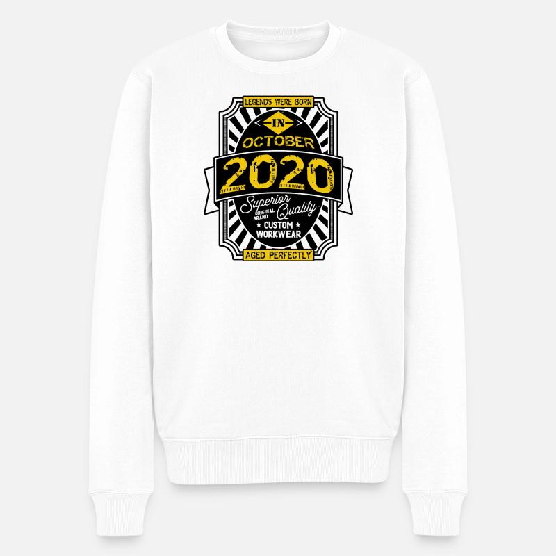 2020 OCTOBER - Pull Premium bio Homme - blanc