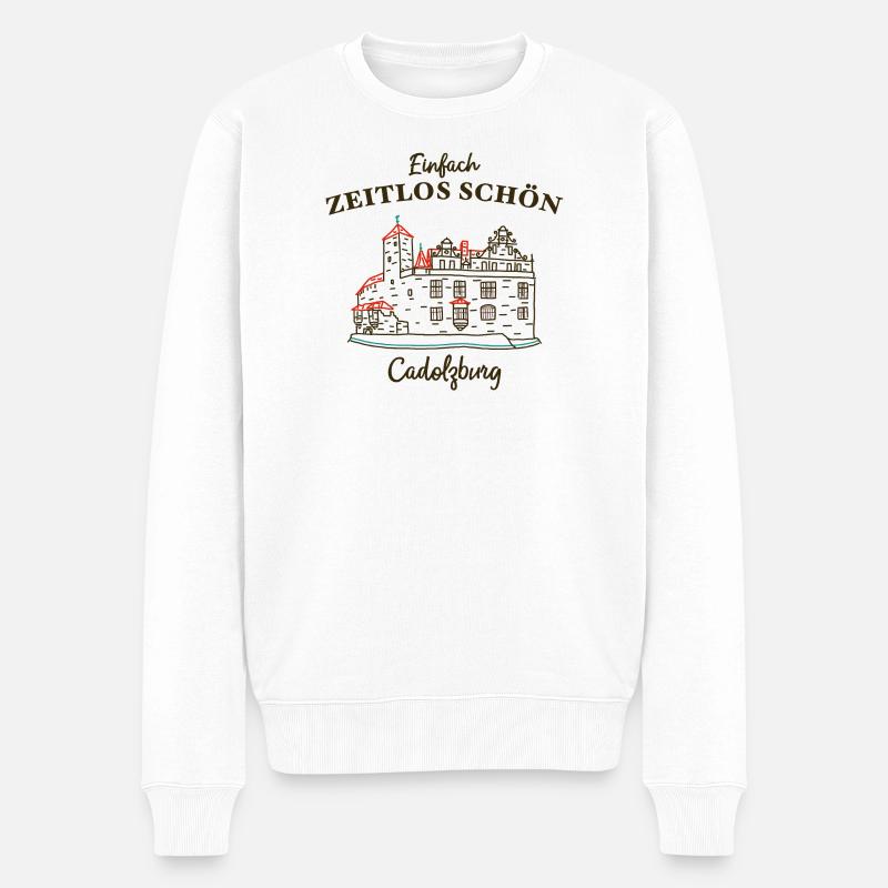 Cadolzburg, zeitlos schön, Bayern - Männer Premium Bio Pullover - Weiß