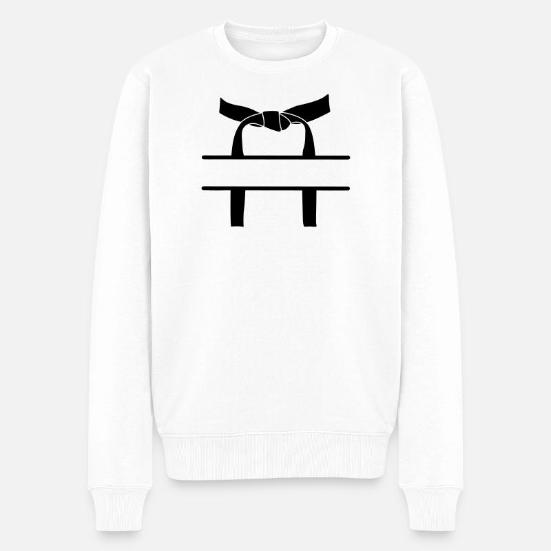 OBI Band 2 - Männer Premium Bio Pullover - Weiß