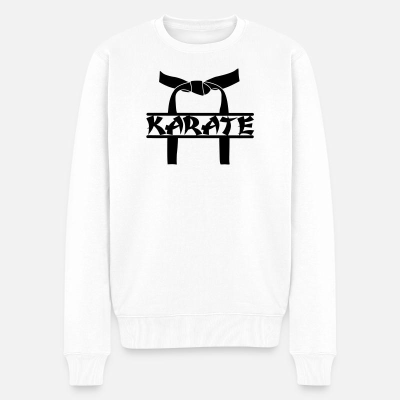 OBI Karate-Auszeichnung - Männer Premium Bio Pullover - Weiß