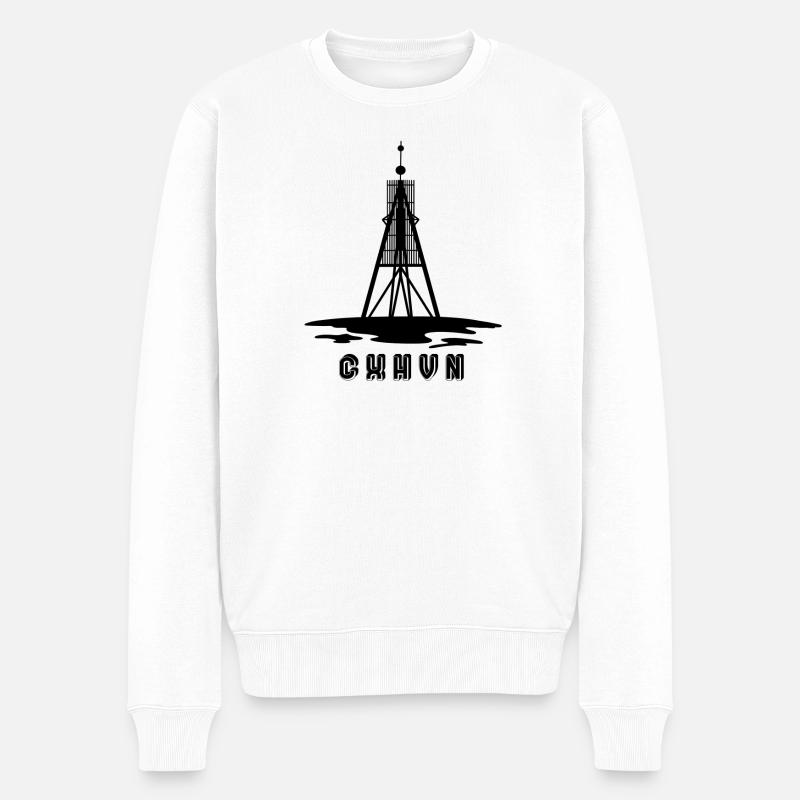 Kugelbake CXHVN - Männer Premium Bio Pullover - Weiß