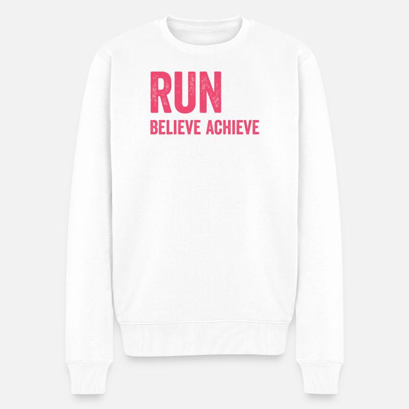 Marathon - Courir. Croire. Accomplir. - Pull Premium bio Homme - blanc