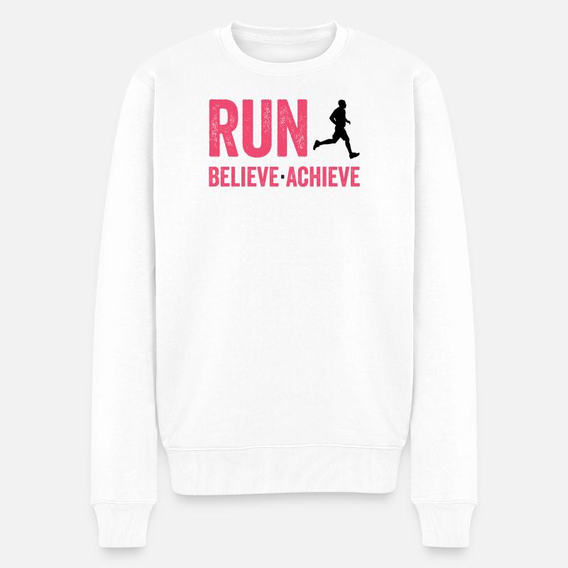 Marathon - Courir. Croire. Accomplir. - Pull Premium bio Homme - blanc