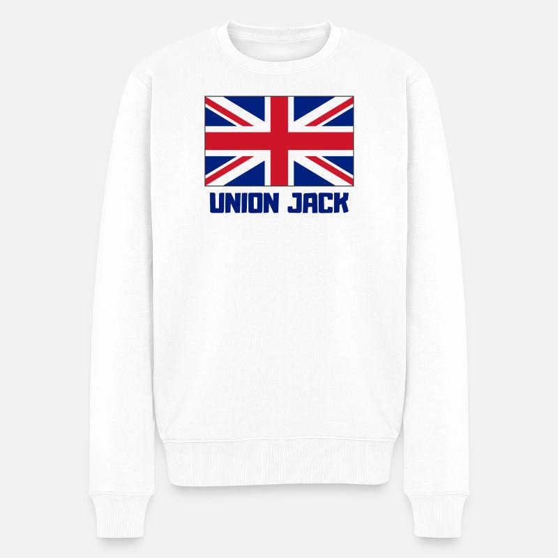 union jack, Angleterre, Londres - Pull Premium bio Homme - blanc