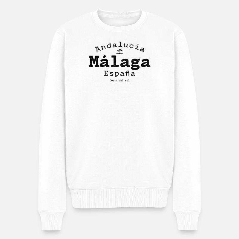 Andalousie Malaga Costa del Sol Graphique - Pull Premium bio Homme - blanc