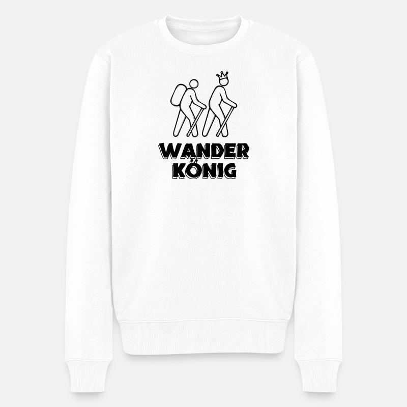 Klettersteig Wandern Wanderer Wanderwege Statement - Männer Premium Bio Pullover - Weiß