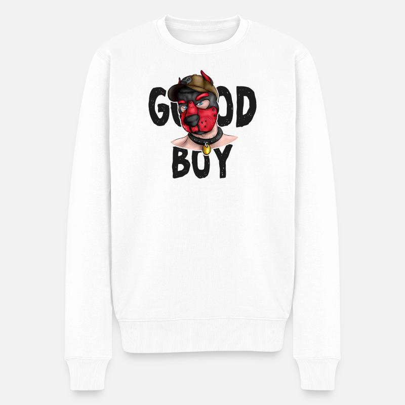 GoodBoyRed - Pull Premium bio Homme - blanc