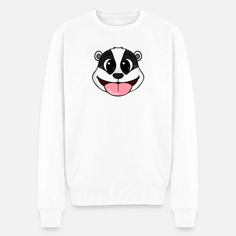Tête de blaireau - Pull Premium bio Homme - blanc