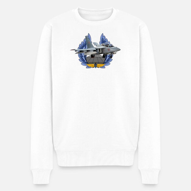 Yak-130 - Männer Premium Bio Pullover - Weiß