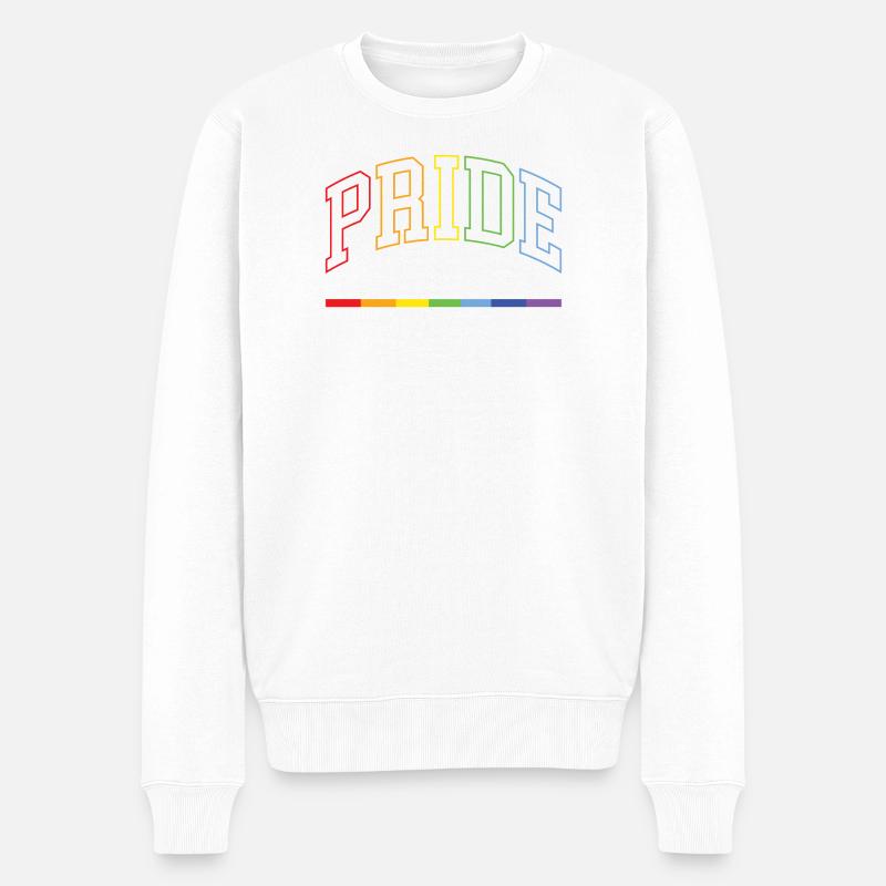 Fierté LGBTQ+. L’amour est l’amour - Pull Premium bio Homme - blanc
