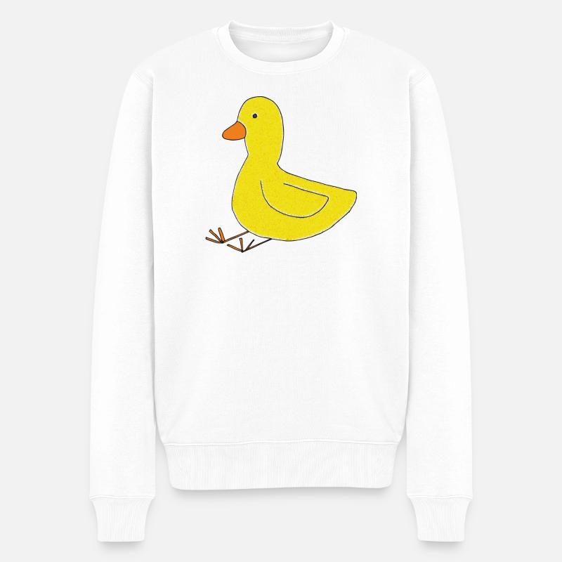 ente impressionismus - Männer Premium Bio Pullover - Weiß