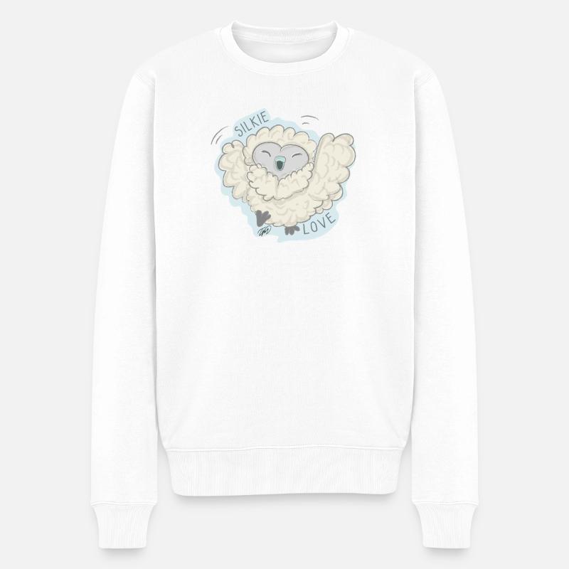Lioba Seidenhuhn, Hurra - Männer Premium Bio Pullover - Weiß