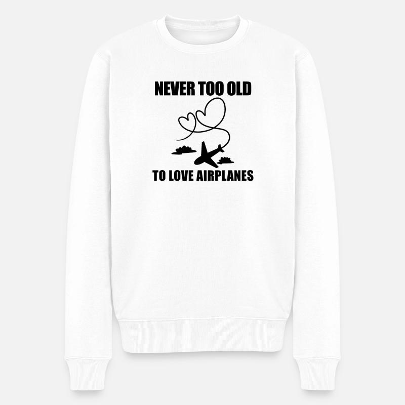 Flugzeug Flugzeuge - Männer Premium Bio Pullover - Weiß