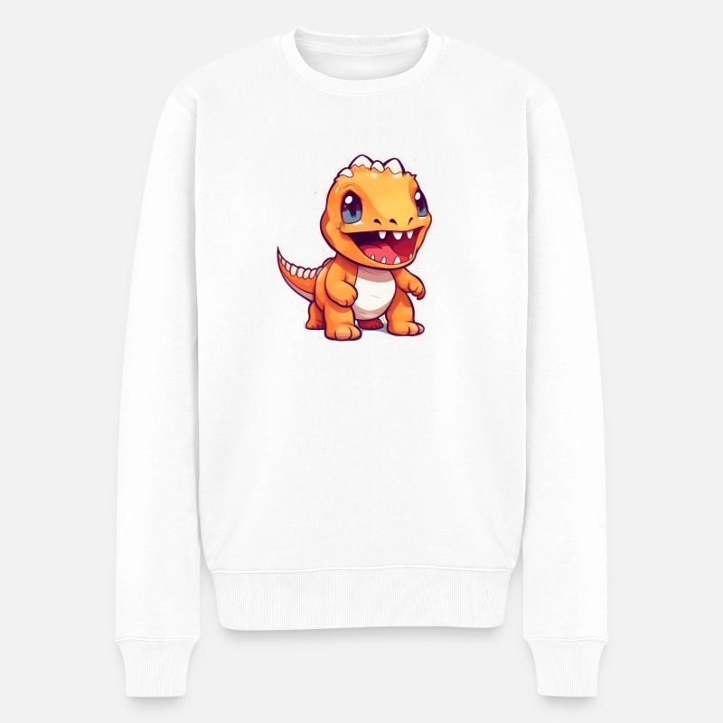 Conception de petit dinosaure Dino - Pull Premium bio Homme - blanc