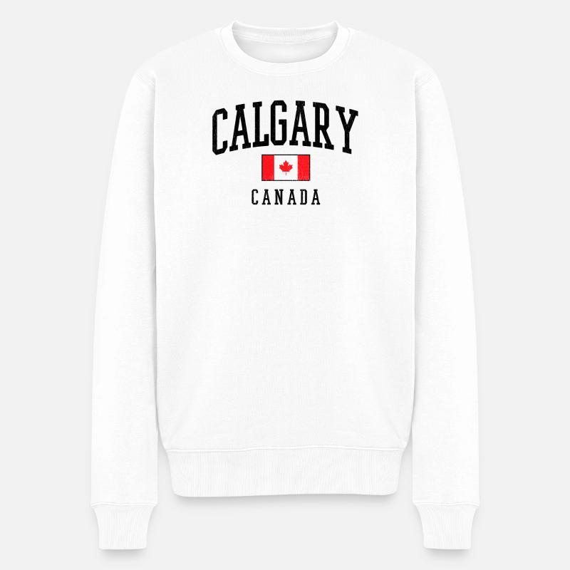 Calgary, Canada - Pull Premium bio Homme - blanc